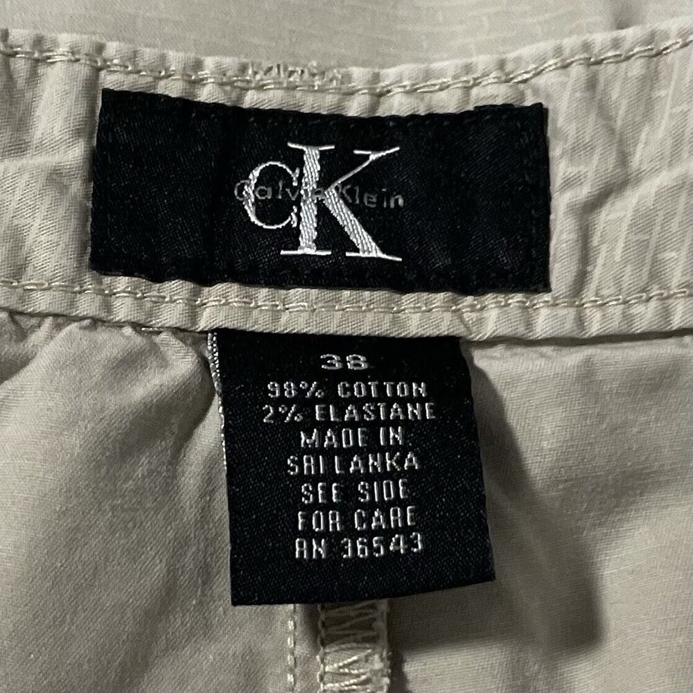 Calvin Klein Men's Beige Flat Front Dress Casual Shorts SZ/ 38 - Picture 12 of 12